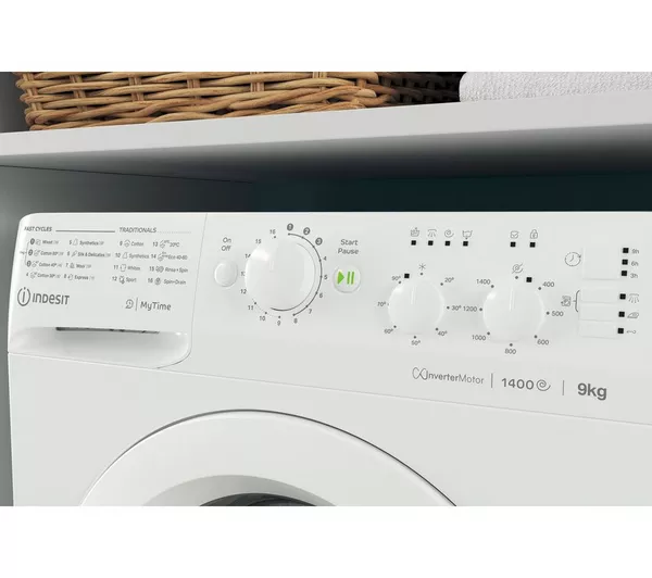 INDESIT MTWC 91495 W UK N 9 kg 1400 Spin Washing Machine - White - Image 6