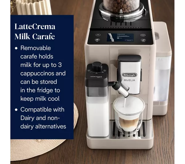 DELONGHI Rivelia EXAM440.55.BG Bean to Cup Coffee Machine - Beige - Image 3