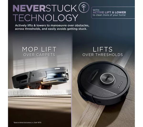 SHARK RV2800YEUK PowerDetect NeverTouch 2-in-1 Robot Vacuum Cleaner - Black & Silver - Image 6