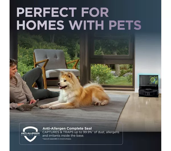 SHARK RV2800YEUK PowerDetect NeverTouch 2-in-1 Robot Vacuum Cleaner - Black & Silver - Image 7