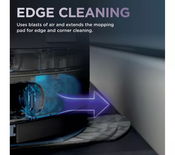 SHARK RV2800YEUK PowerDetect NeverTouch 2-in-1 Robot Vacuum Cleaner - Black & Silver - Image 8