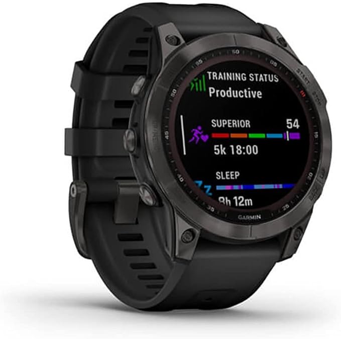 Garmin Fenix 7 Sapphire Solar 47 mm, Slate Grey/Black - Image 3