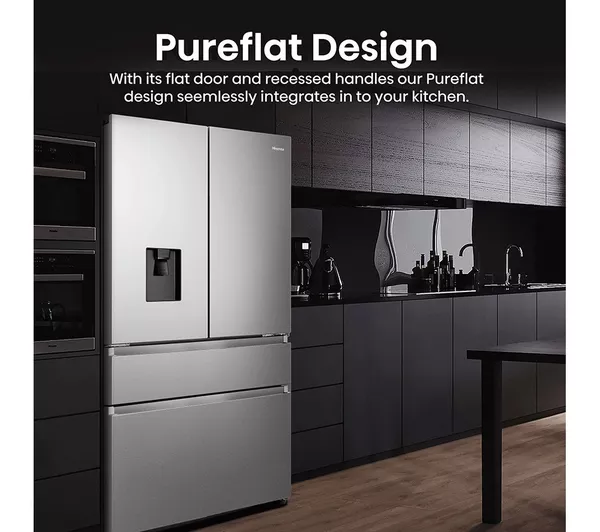 HISENSE PureFlat RF749N4SWSE Smart Fridge Freezer - Stainless Steel - Image 2