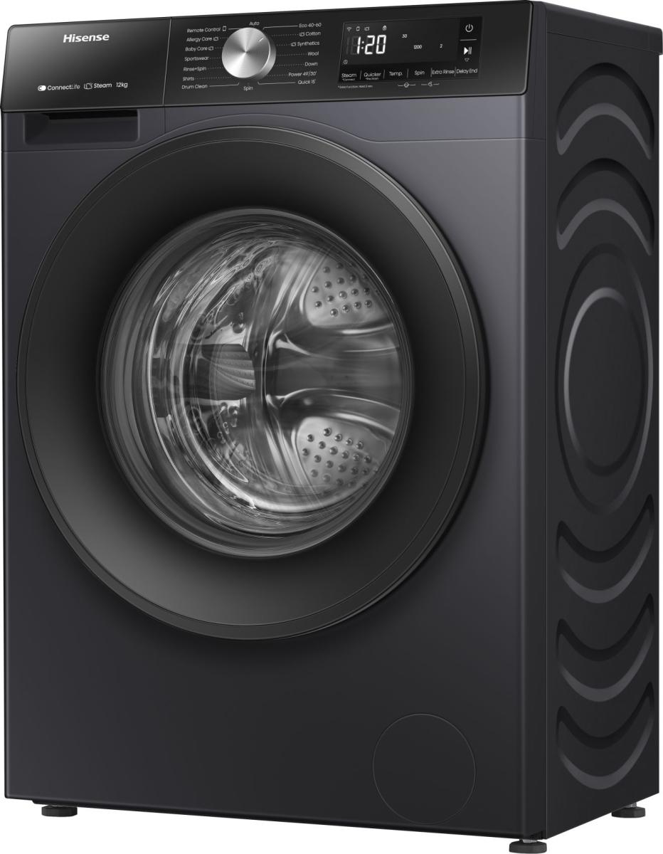 HISENSE 3S Series WF3S1243BB3 WiFi-enabled 12 kg 1400 Spin Washing Machine - Black - Image 6