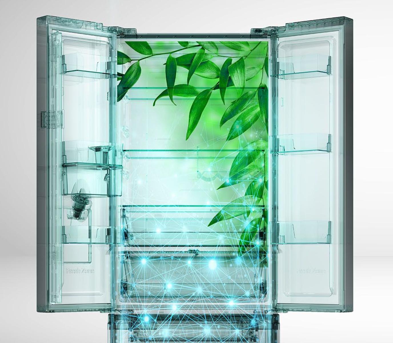 HISENSE PureFlat Slim RF632N4WFE Fridge Freezer - Black Stainless Steel - Image 7