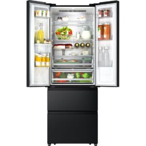 HISENSE PureFlat Slim RF632N4WFE Fridge Freezer - Black Stainless Steel