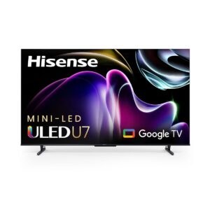 Hisense 65-Inch Class U7 Series Mini-LED ULED 4K UHD Google Smart TV (65U7K) - QLED, Native 144Hz, 1000-Nit, Dolby Vision IQ, Full Array Local Dimming, Game Mode Pro, Alexa Compatibility, 65U7K