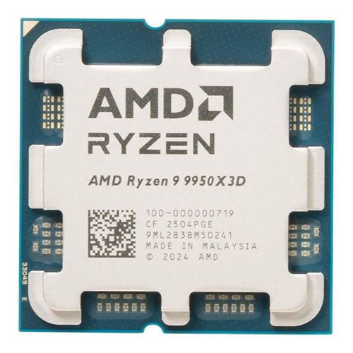 AMD - Ryzen 9 9950X3D 16-Core - 32-Thread 4.3 GHz (5.7 GHz Max Boost) Socket AM5 Unlocked Desktop Processor - Black - Image 4