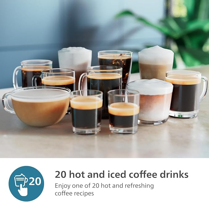 PHILIPS 5500 Series Fully Automatic Espresso Machine - LatteGo Milk System, 20 Coffee Varieties, Intuitive Touch Display, SilentBrew, 100% Ceramic Grinder, AquaClean Filter - Image 4