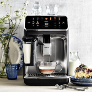 PHILIPS 5500 Series Fully Automatic Espresso Machine - LatteGo Milk System, 20 Coffee Varieties, Intuitive Touch Display, SilentBrew, 100% Ceramic Grinder, AquaClean Filter